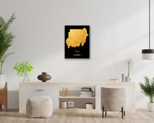 Load image into Gallery viewer, Gold Sudan Map