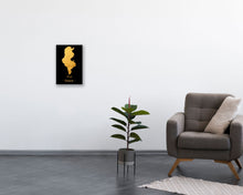 Load image into Gallery viewer, Gold Tunisia Map