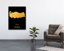 Load image into Gallery viewer, Gold Turkey Map