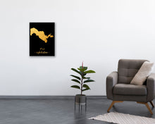 Load image into Gallery viewer, Gold Uzbekistan Map