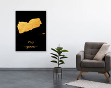 Load image into Gallery viewer, Gold Yemen Map