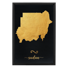 Load image into Gallery viewer, Gold Sudan Map