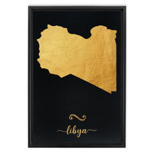 Load image into Gallery viewer, Gold Libya Map