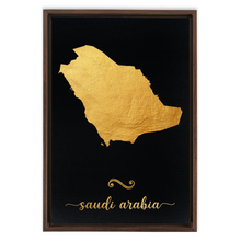 Load image into Gallery viewer, Gold Saudi Arabia Map