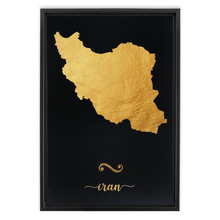 Load image into Gallery viewer, Gold Iran Map