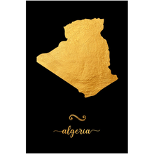 Load image into Gallery viewer, Gold Algeria Map