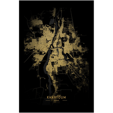 Load image into Gallery viewer, Golden Khartoum Map