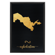 Load image into Gallery viewer, Gold Uzbekistan Map