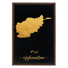 Load image into Gallery viewer, Gold Afghanistan Map