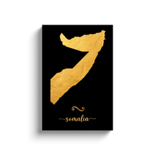 Load image into Gallery viewer, Gold Somalia Map