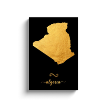 Load image into Gallery viewer, Gold Algeria Map