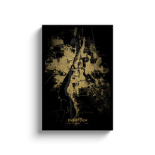 Load image into Gallery viewer, Golden Khartoum Map
