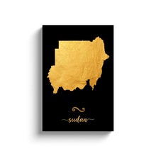 Load image into Gallery viewer, Gold Sudan Map