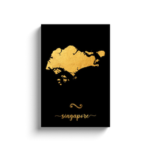 Load image into Gallery viewer, Gold Singapore Map