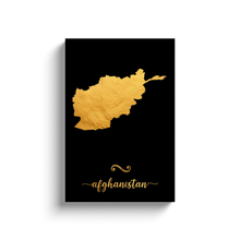 Load image into Gallery viewer, Gold Afghanistan Map
