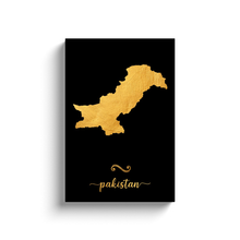 Load image into Gallery viewer, Gold Pakistan Map