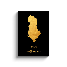 Load image into Gallery viewer, Gold Albania Map