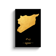 Load image into Gallery viewer, Gold Syria Map