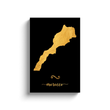 Load image into Gallery viewer, Gold Morocco Map