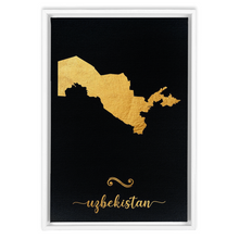 Load image into Gallery viewer, Gold Uzbekistan Map
