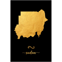 Load image into Gallery viewer, Gold Sudan Map
