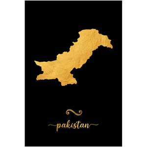 Gold Pakistan Map