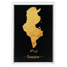 Load image into Gallery viewer, Gold Tunisia Map
