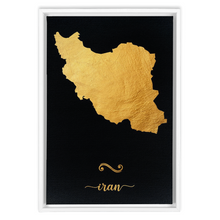 Load image into Gallery viewer, Gold Iran Map
