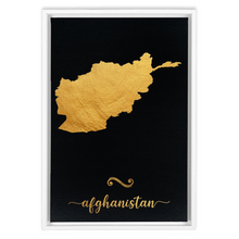 Load image into Gallery viewer, Gold Afghanistan Map
