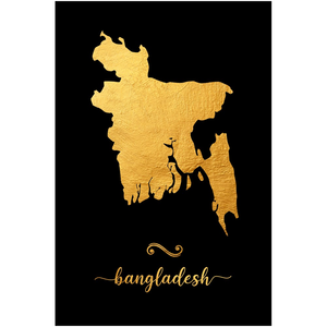 Gold Bangladesh Map