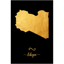 Load image into Gallery viewer, Gold Libya Map
