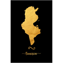 Load image into Gallery viewer, Gold Tunisia Map
