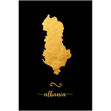 Load image into Gallery viewer, Gold Albania Map
