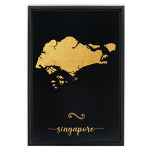 Load image into Gallery viewer, Gold Singapore Map
