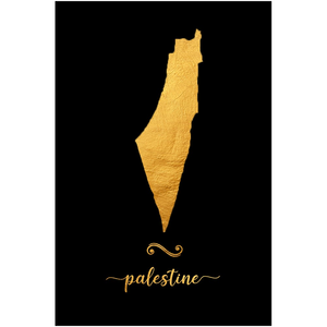 Gold Palestine Map