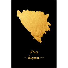 Load image into Gallery viewer, Gold Bosnia Map
