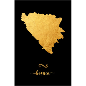 Gold Bosnia Map