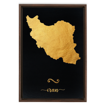 Load image into Gallery viewer, Gold Iran Map
