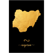 Load image into Gallery viewer, Gold Nigeria Map
