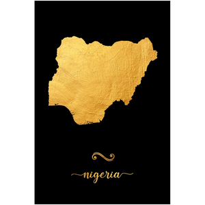 Gold Nigeria Map