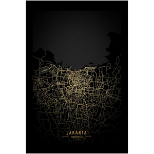 Golden Jakarta Map