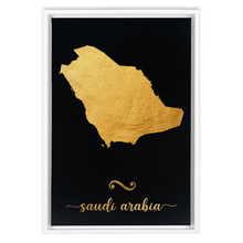 Load image into Gallery viewer, Gold Saudi Arabia Map
