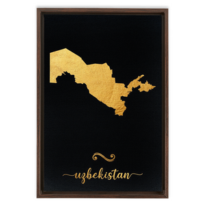 Gold Uzbekistan Map