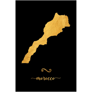 Gold Morocco Map