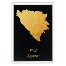 Load image into Gallery viewer, Gold Bosnia Map
