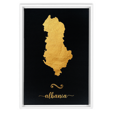 Load image into Gallery viewer, Gold Albania Map
