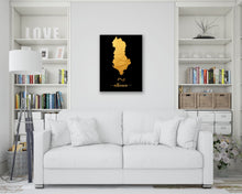 Load image into Gallery viewer, Gold Albania Map
