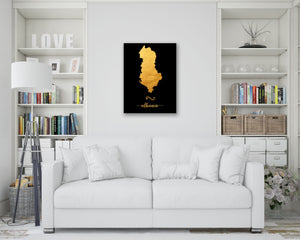 Gold Albania Map