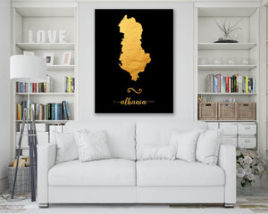 Gold Albania Map