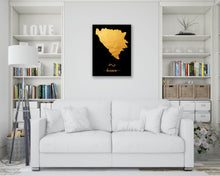 Load image into Gallery viewer, Gold Bosnia Map
